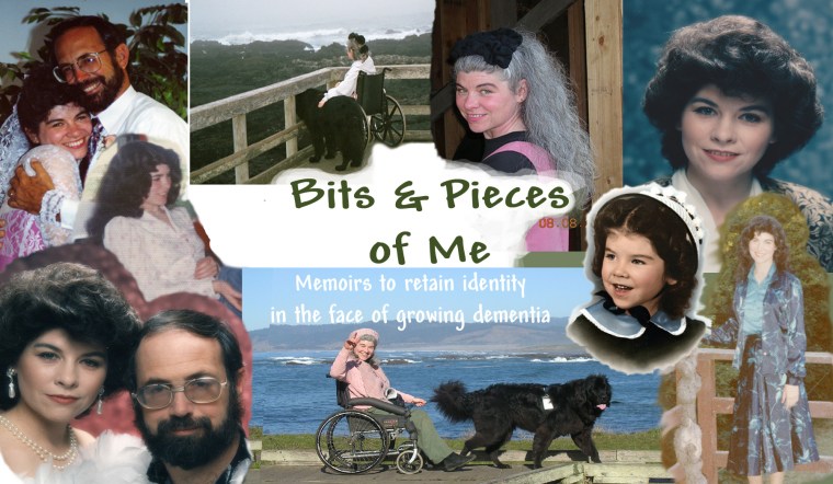 Cover for "Bits 'n Pieces of Me: Memoirs to retain identity in the face of growing dementia"